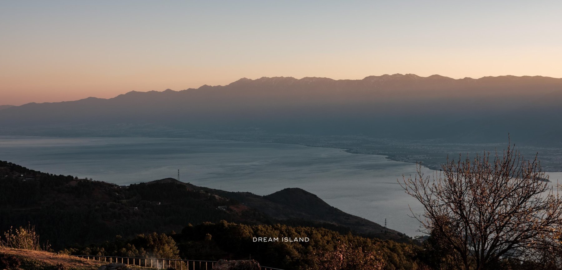 Erhai Lake and the mountains surrounding Dali